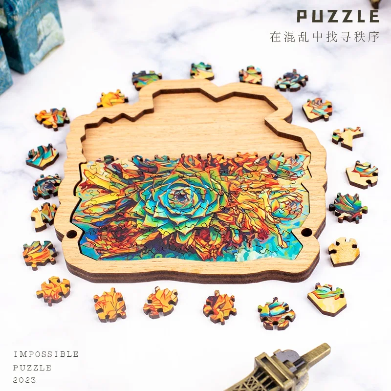 Succulent puzzle puzzle decryption galaxy infinite irregular wooden country tide high difficulty gm the same adult