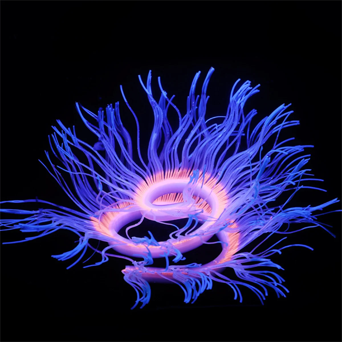 1Pc Silicone Glowing Artificial Sea anemone Fish Tank Decorations Glow In The Dark Fake Coral Ornament Aquarium Decor