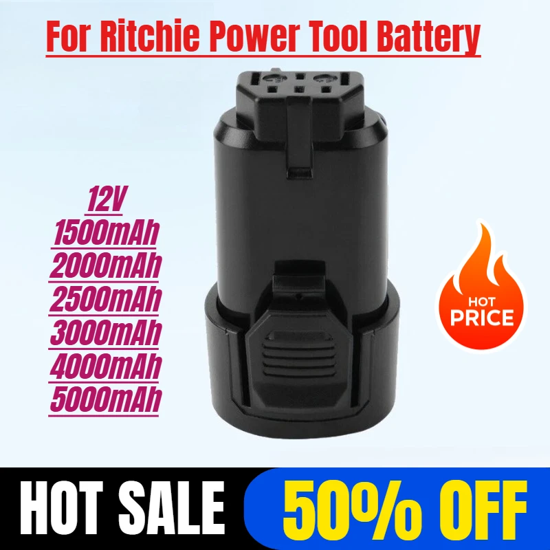 

12V 5000mAh for Ritchie Power Tool Battery Model C Grade A Cell Electric Drill Lithium Battery