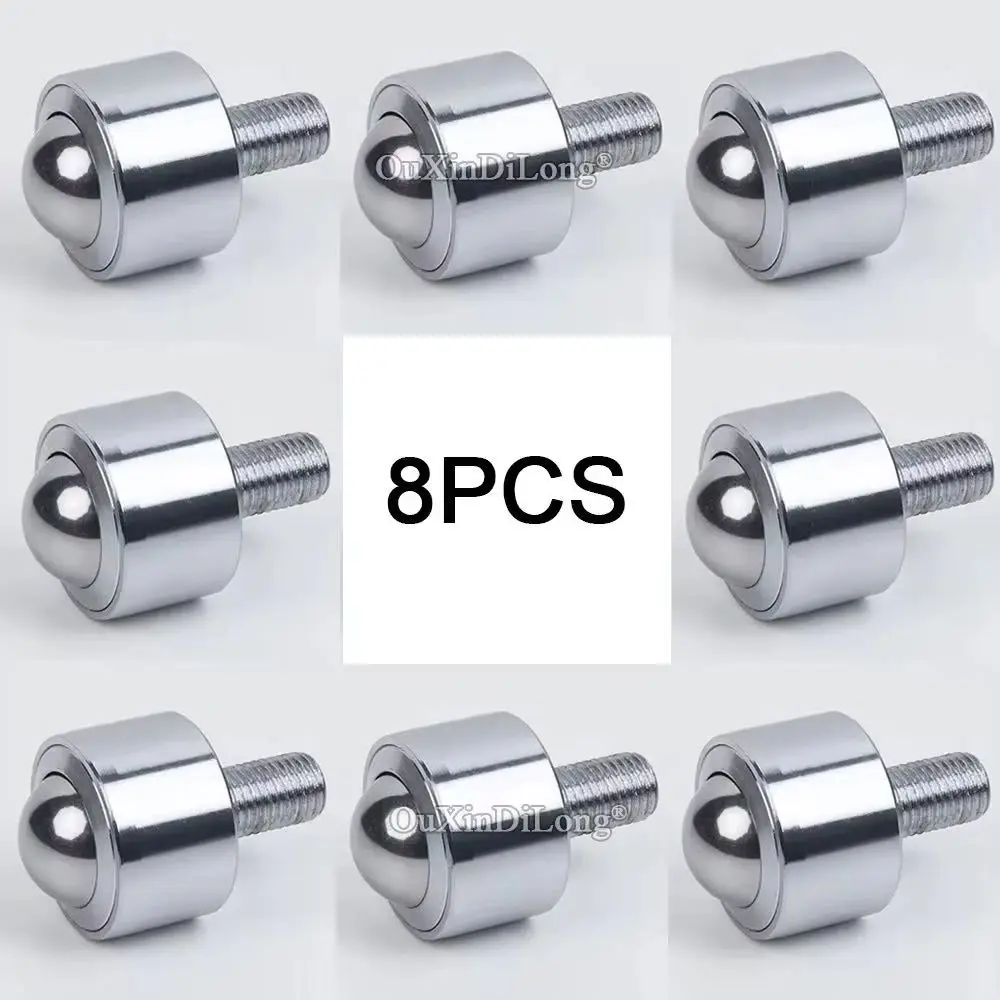 NEW 8PCS Heavy Industrial Universal Ball Transfer Unit Ball Bearing Bull Eye Wheels Transfer Omni Wheel Conveyor Rollers Sliders