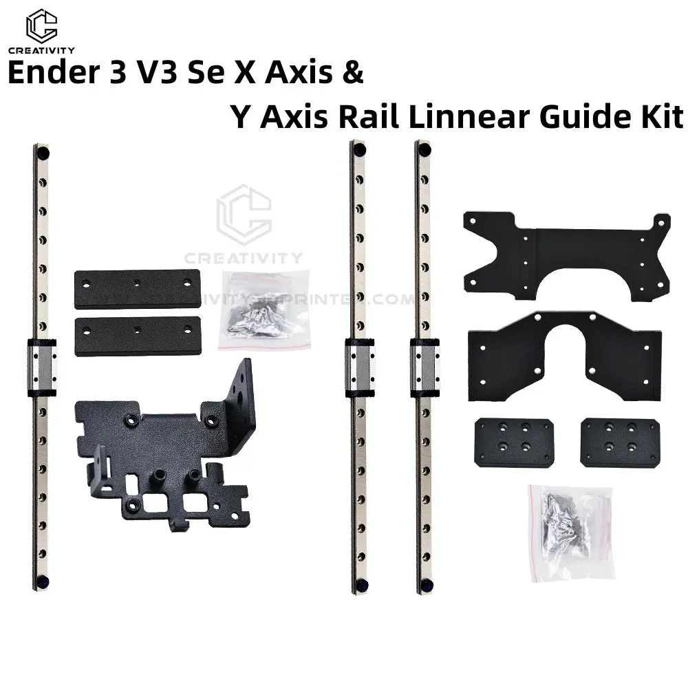 Ender 3 V3 SE Upgrade Y-AXIS Kit MGN9H LINEAR RAIL ADAPTERS Kit Linear Rail Set für Ender 3 v3 se/ke 3D-Druckerteile