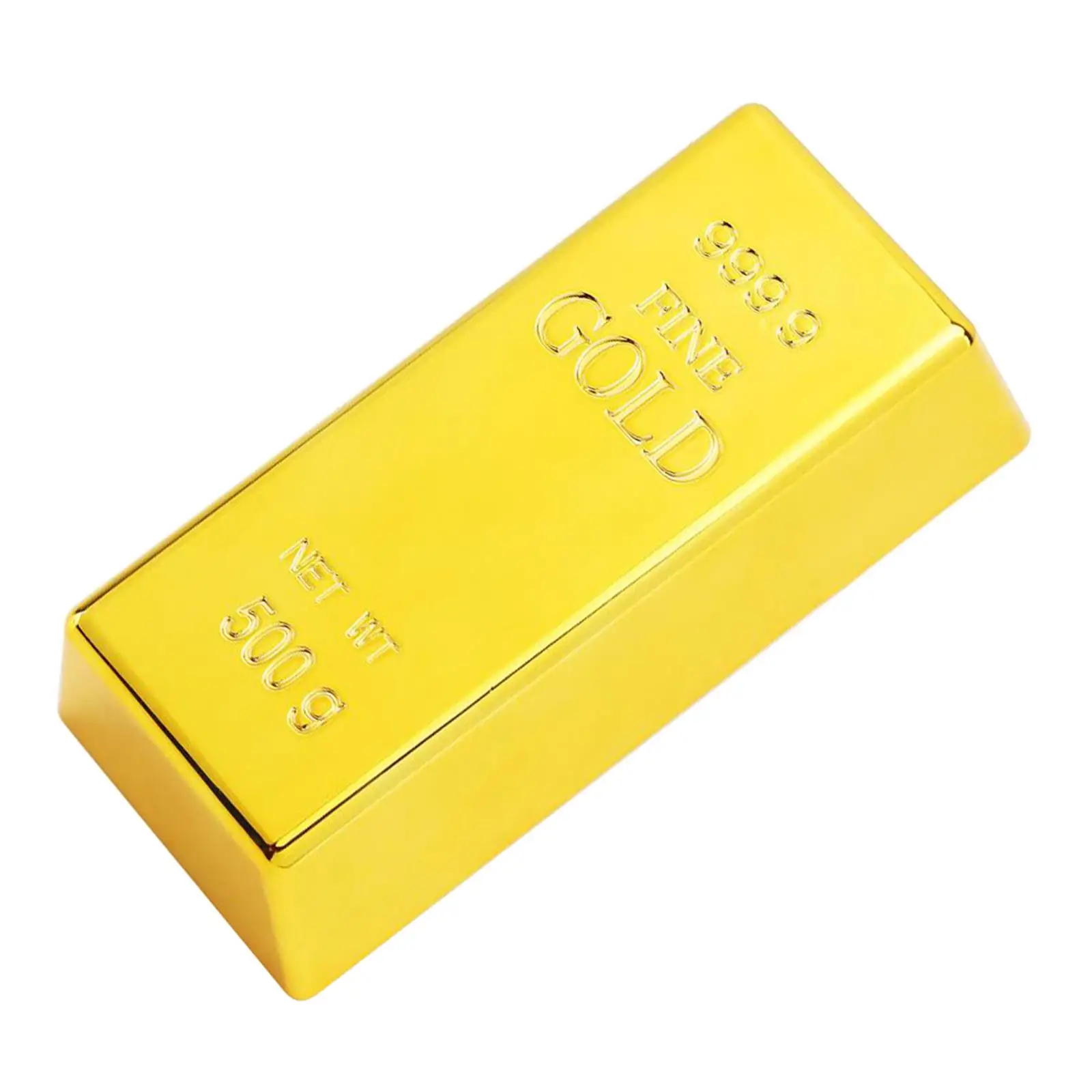 Simulation Bullion Bar Brick Prop Gold Plastic Hollow Fake for Table Decor Paperweight Party