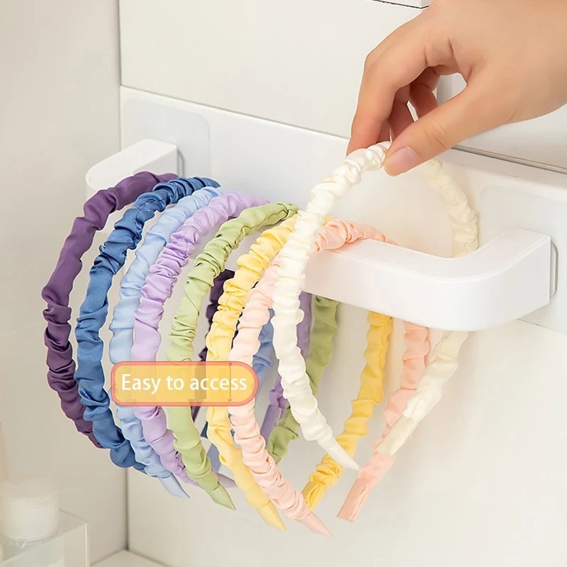 

Wall Mounted Hair Clip And Headband Storage Rack - No Punching Required - Hair Clip Storage Organizer Holder Hair Accessories