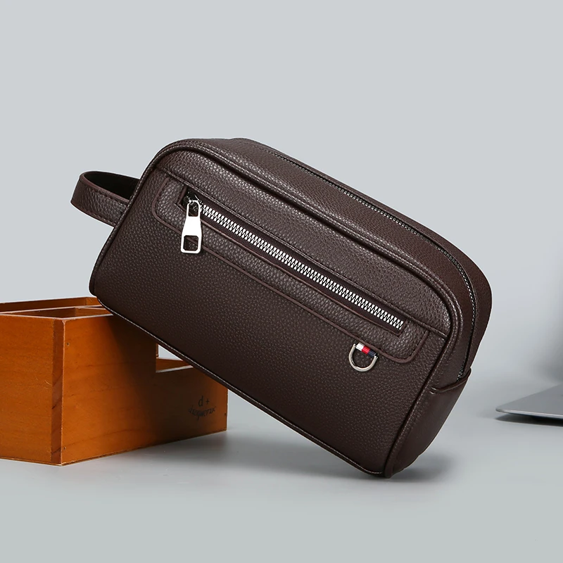 Hohe Qualität Weiches Leder Männer Taschen Mode Business Clutch Tasche Casual Reise handtasche Telefon Geldbörse Designer für Männliche Geburtstag Geschenk – Detail 3