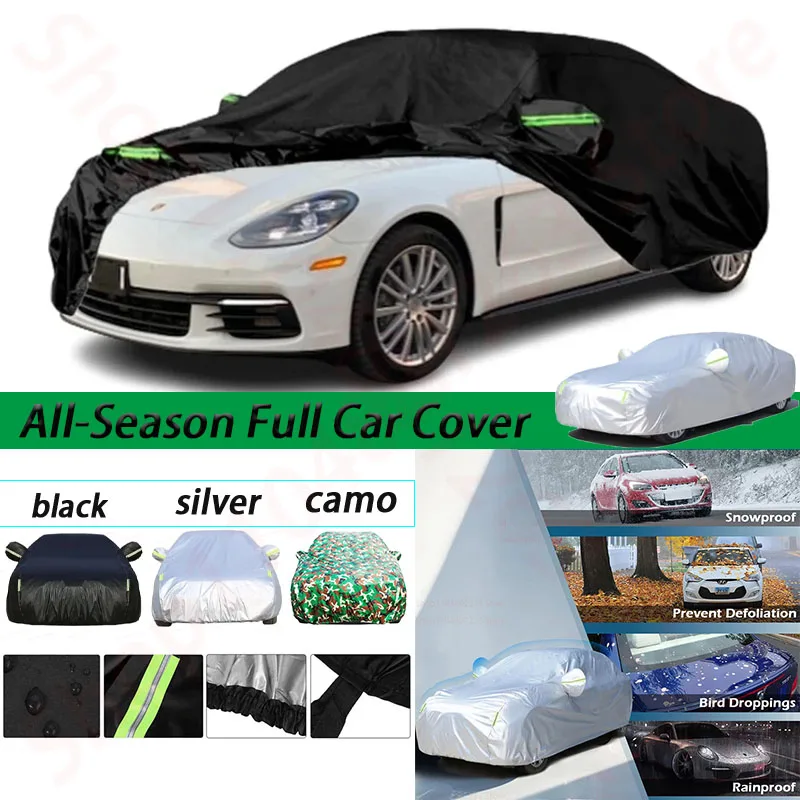 

Waterproof Car Covers Compatible with 2014-2024 Porsche Panamera with Reflective Stripfor Rain Snowproof UV Windproof Protection