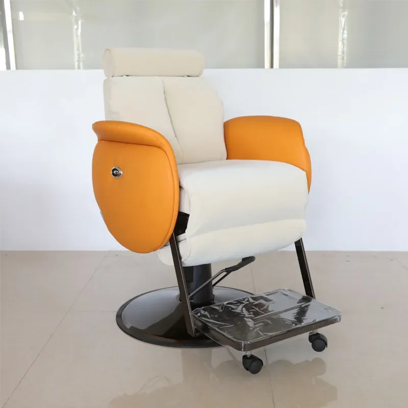 High-End Electric Reclining Barber Chair for Hair Salon Beauty Shop Rotating Barber Chair Special Hair Chair for Barber Shop