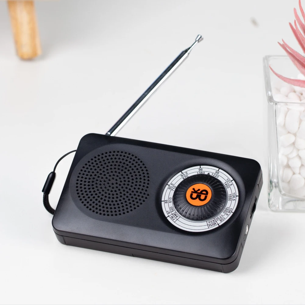 Radio AM FM Antena telescópica Radio de bolsillo con altavoz Jack para auriculares Mini Radio para uso en interiores, exteriores y emergencias