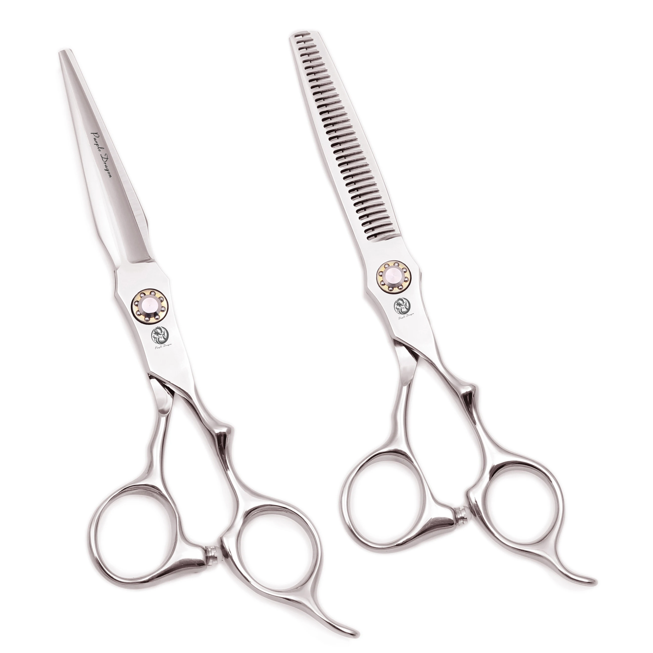 Professionelle Friseurscheren 5,5" 6" Edelstahl-Haarscheren Glänzende Haarschneidescheren Friseursalon-Effilierscheren Z9024 – Detail 5
