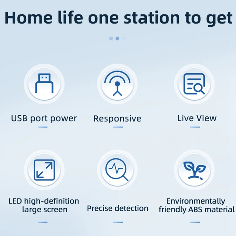 ●Tuya WIFI Light Sensor Brightness Detector with Temperature Humidity Detection Display Smart Home Security Linkage