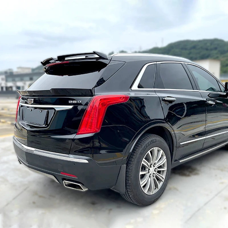 For Cadillac XT5 Car Rear Lip Spoiler Trim Black Carbon Tail Trunk Wing 2016 2017 2018 2019 2020 2021 Luggage Compartment Tail