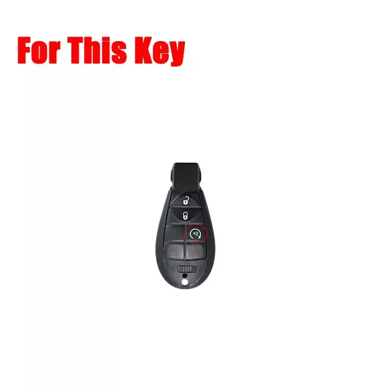 Zinc Alloy Silicone Car Key Fob Case Cover For Jeep Cherokee For Dodge For Chrysler Journey Grand Caravan Ram 1500 2500 3500