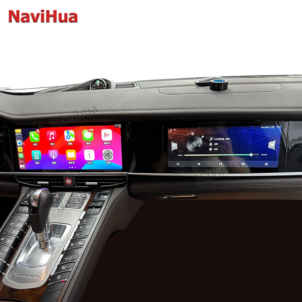 NaviHua nuovo Design per Porsche Panamera Dual Screen Copilot Multimedia Player Carplay Auto Headunit Monitor Car Stereo Radio