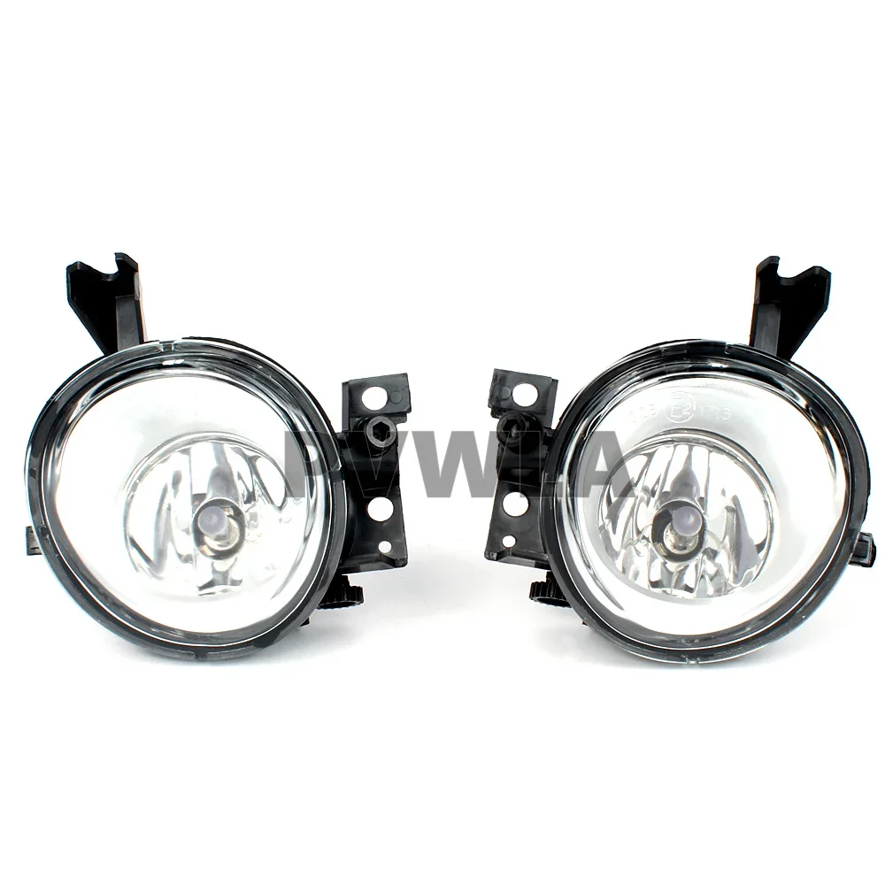 For VW Touareg 2003 2004 2005 2006 2007 car accessories Front Halogen Fog Lamp Driving Lights Grille Cover Clean Glass Lens view 2