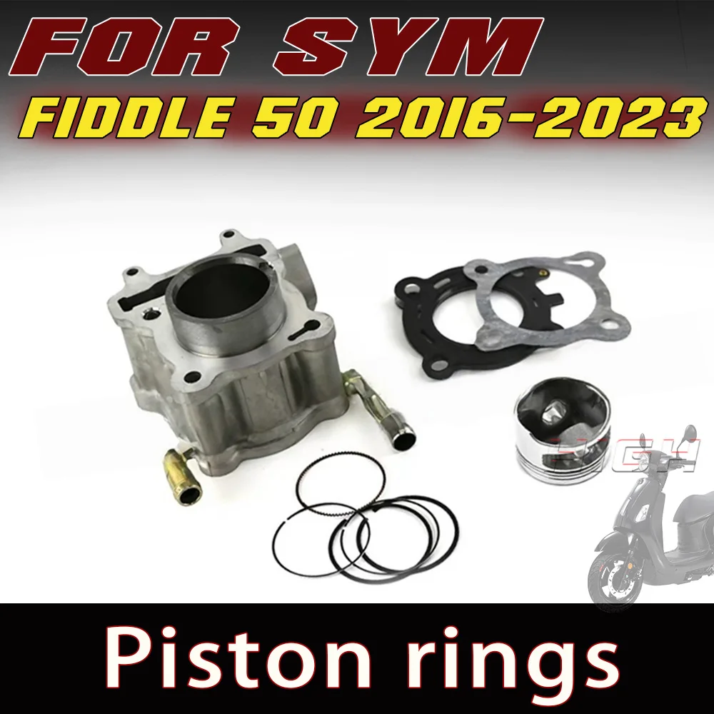 Fit FOR SYM Fiddle 50 2016–2023 Cylinder and Piston Ring Kit for fiddle 50 2016 to 2023