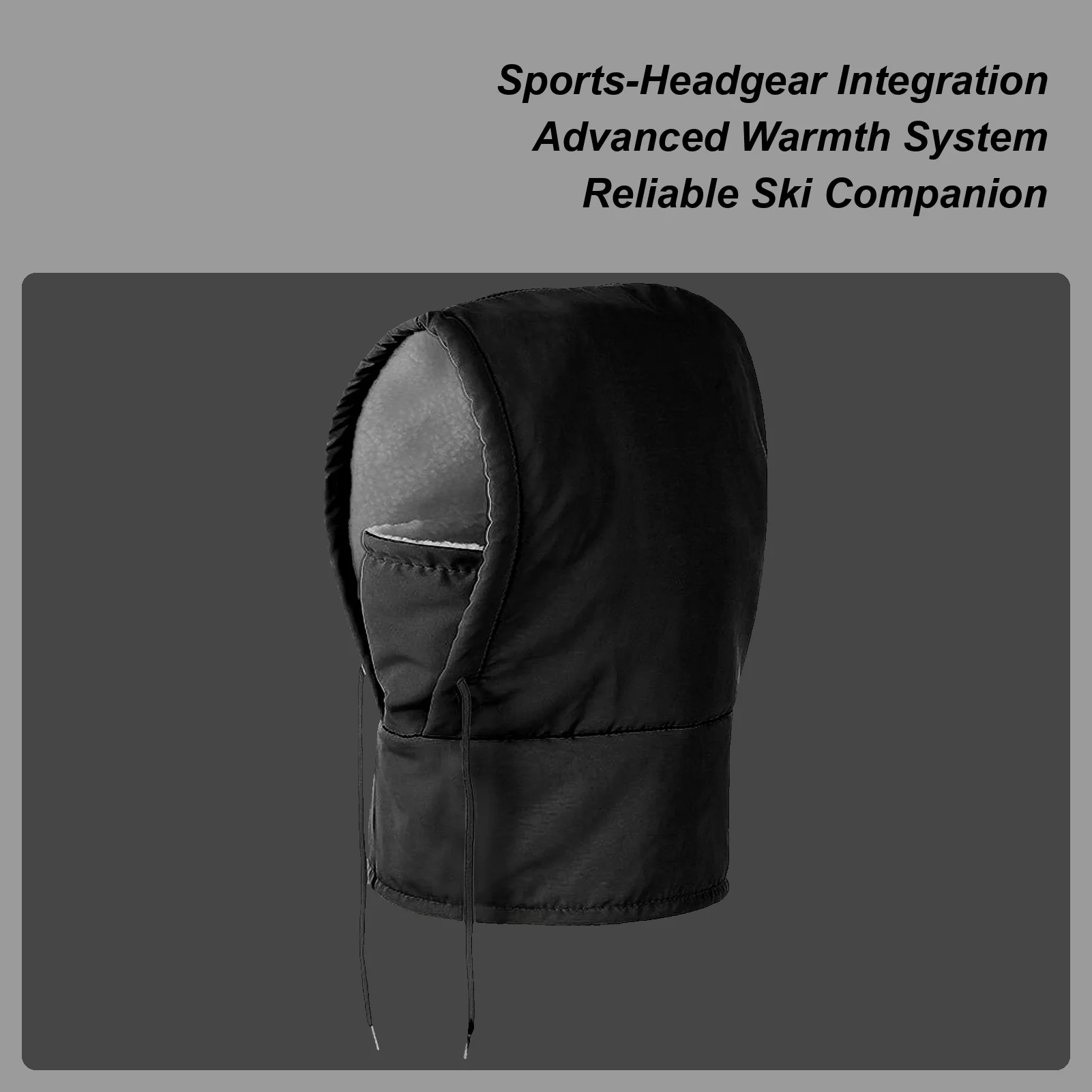 قبعة تزلج مقاومة للماء من الصوف مع رباط للطقس البارد قبعة تزلج بقلنسوة لراكبي الدراجات النارية والنساء