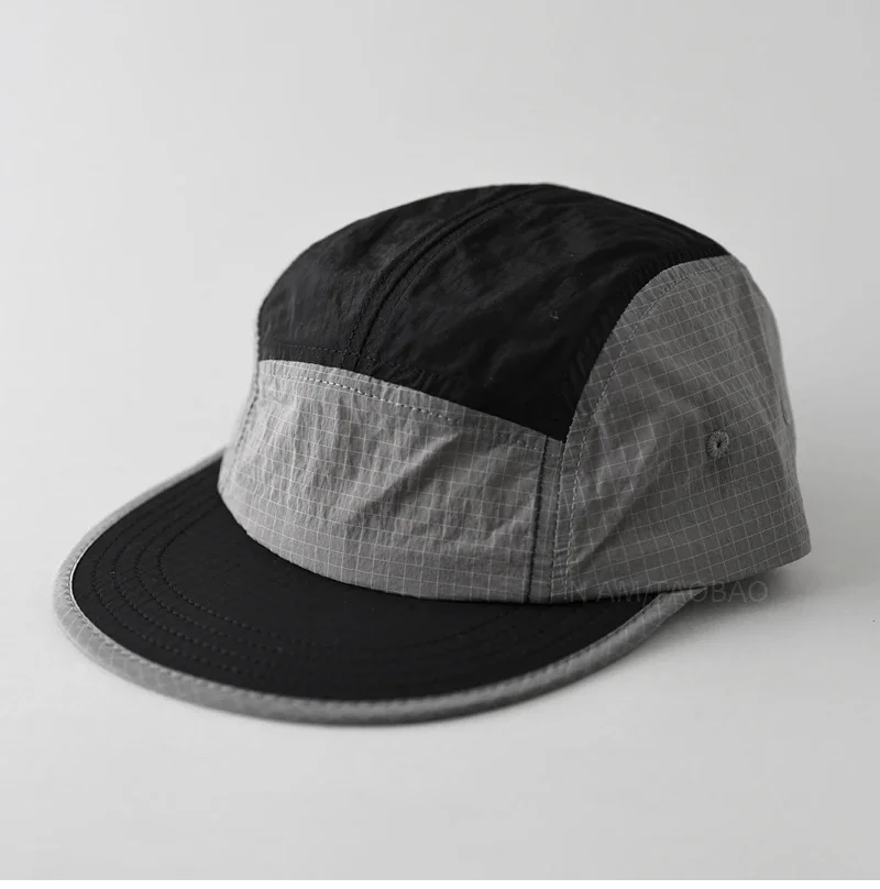 Gorra de Béisbol Japonesa de 5 Paneles para Exteriores, de Secado Rápido, Transpirable, con Visera Suave, para Hombres y Mujeres, Estilo Retro para Senderismo y Camping de Verano