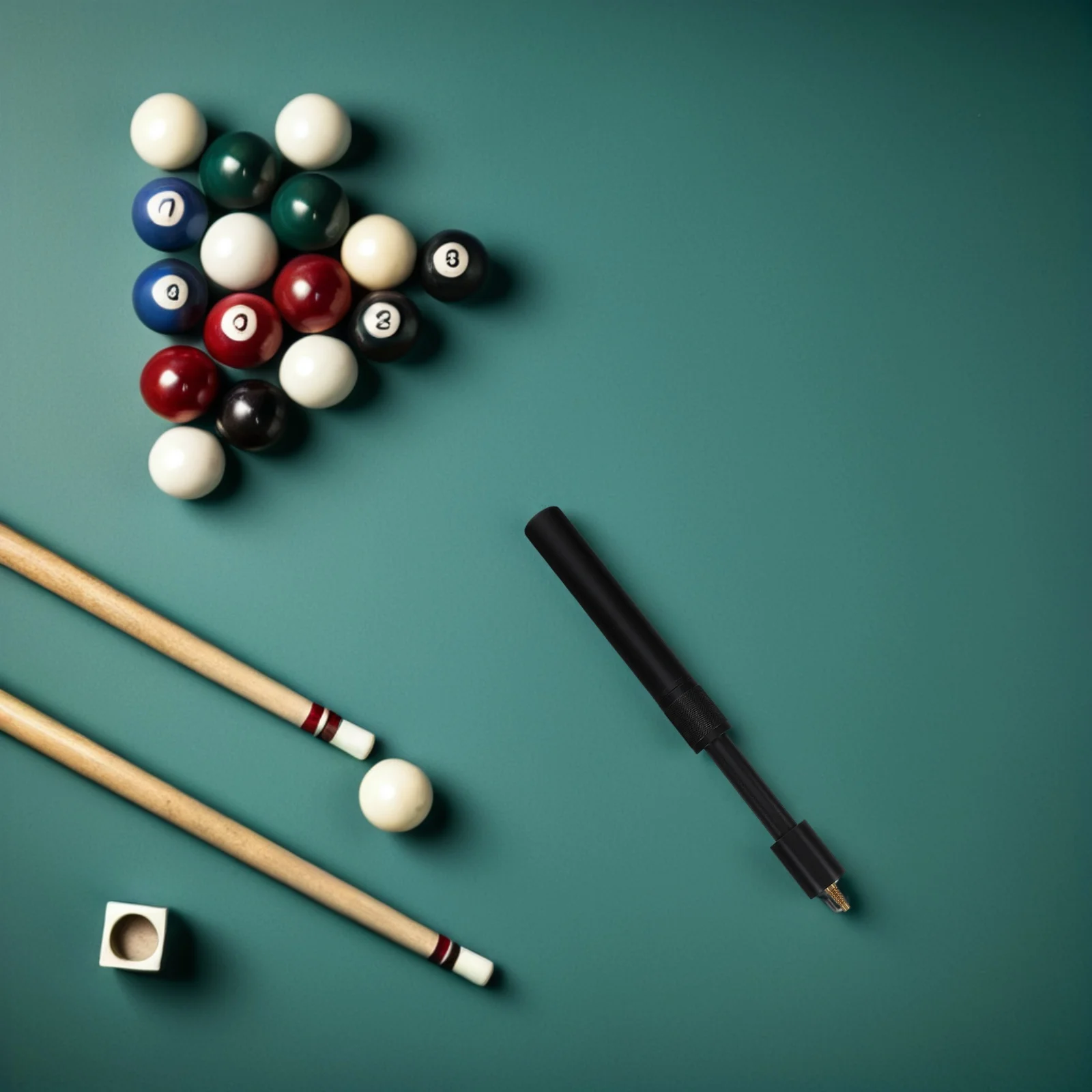 

1pc Pool Cue Extender Telescopic Billiards Extension Stick Black 8 Snooker Accessories Sleeve Sticks Long Reach Strong Materials