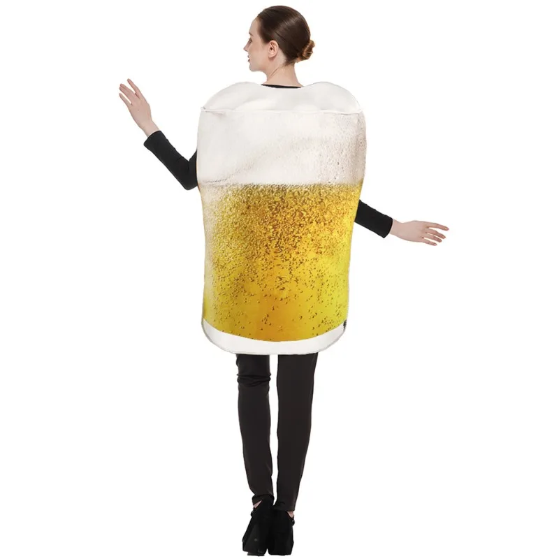 هالوين البيرة القدح البيرة يمكن الإسفنج بذلة للرجال النساء الأزواج الزي تأثيري حلي كرنفال حفلة مرحلة الأداء