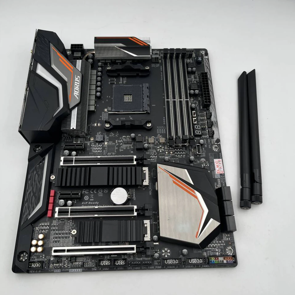 X470 AORUS GAMING 7 WIFI Socket AM4 64GB DDR4 PCI-E 3.0 ATX Desktop Motherboard GA view 3