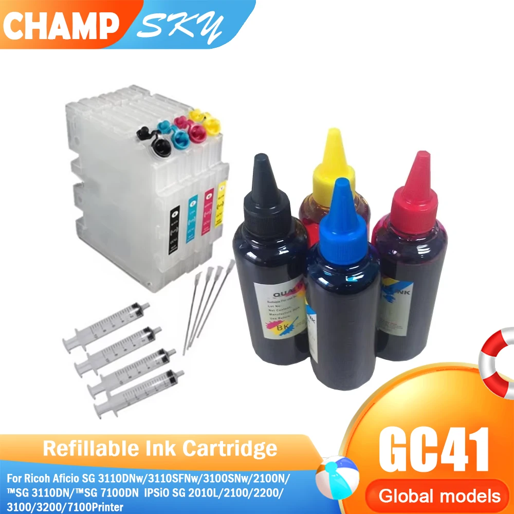 

GC41 многоразовый картридж + Сублимация Ricoh. Для принтера SG2100 SG2010L SG3120 SG3100 SG3110DN SG3110DNW SG7100