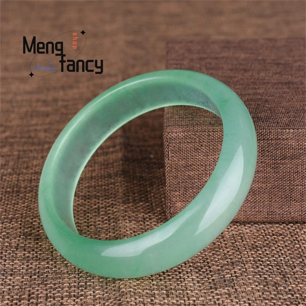 Braccialetto verde chiaro di giada di quarzite di ghiaccio naturale di alta qualità squisito elegante gioielli di moda di qualità di lusso regalo di festa Souvenir