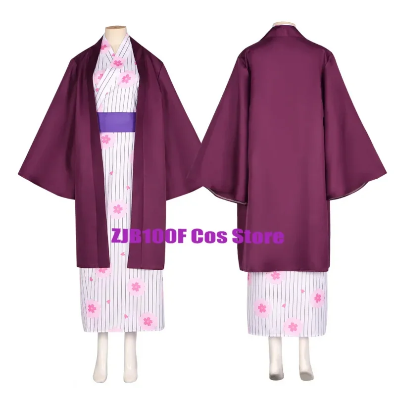 Nuevo 2025, disfraz de Anime Kanroji Mitsuri, trajes de kimono, traje, ropa de fiesta de Halloween, peluca Kodiak