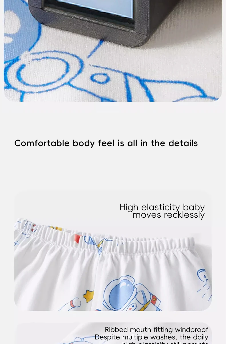 AIBEDIAL Baby-Pyjama-Set für Jungen, Herbst und Winter, langärmelig, hoch tailliertes Outfit, weicher Boden, Unterwäsche, zweiteilige Nachtwäsche für Kleinkinder – Detail 14