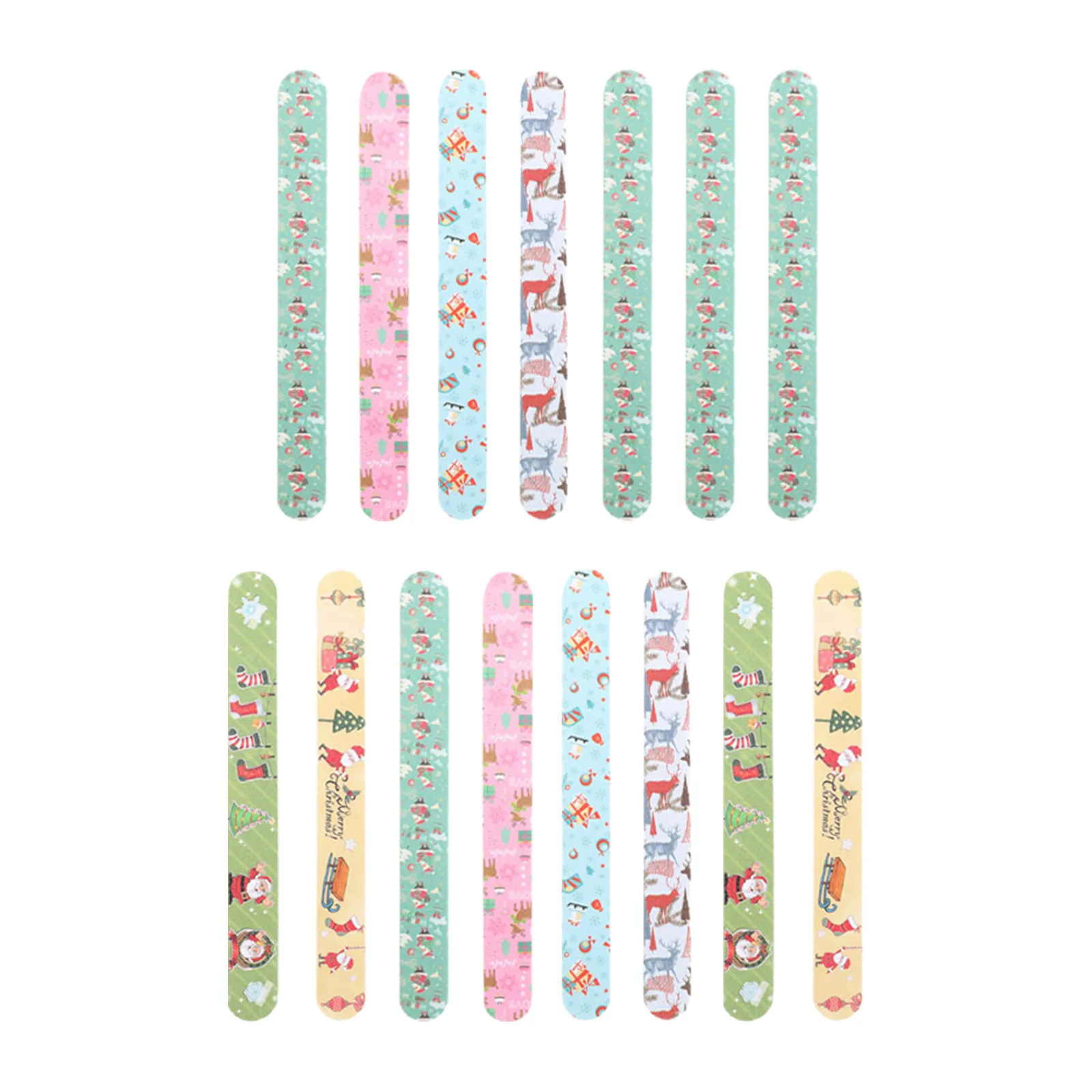

15pcs Nail Files Christmas EVA S paper Manicure Tools DIY Buffers Suitable Natural False Nails Extensions Home Use Practical