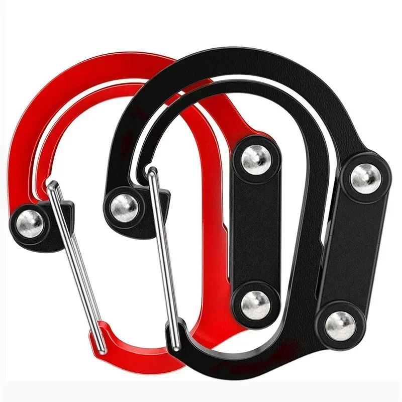 Hybrid Gear Clip Carabiner Rotating Hook Clip Non-Locking Strong Clips for Camping Fishing Hiking Travel Backpack Carabiner Clip