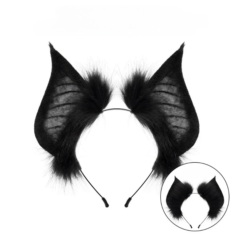 Halloween dark bat animal ear headband simulation headgear cos show accessories Internet celebrity live stream dress up devil