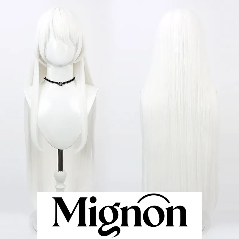 

Парик для косплея Azur Lane Enterprise, чистые белые длинные волосы, подарок на Хэллоуин 90 см