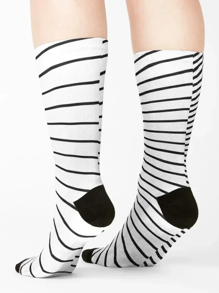 Black pin stripes Socks ankle basketball compression shoes Socks Female Men's