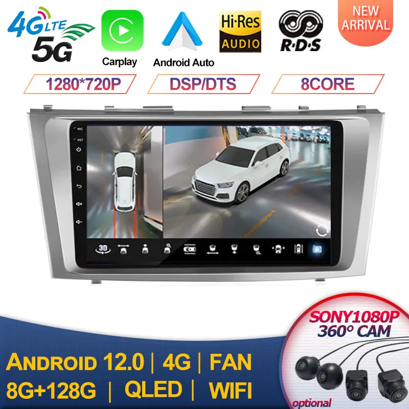 

For Toyota Camry 2006 2007 - 2011 Android 13 2din Car Radio Multimedia Player Car Stereo Carplay Autoradio GPS Navigation DSP