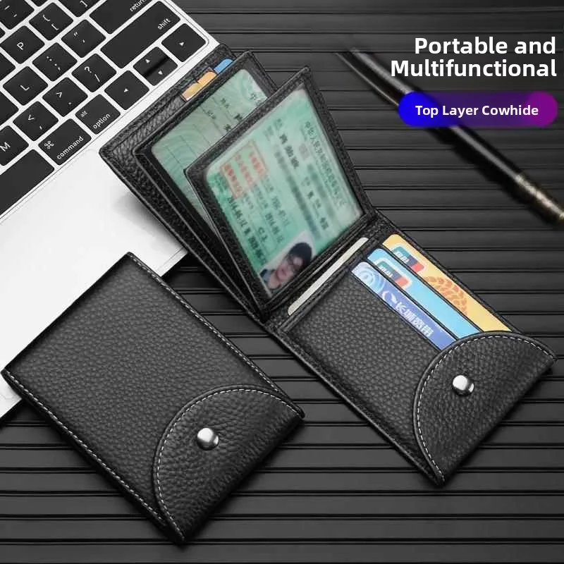 

Мужской кошелек большой вместимости, сумка для хранения документов, чехол для водительских прав, многофункциональный держатель для удостоверений личности с несколькими отделениями для карт