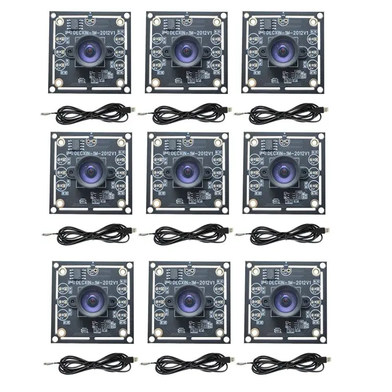 B16C-9PCS 100 Degree Camera Module 1MP OV9732 1280X720 30Fps USB Camera Module Drive Free With 1.5M Cable For Winxp/7/8/10