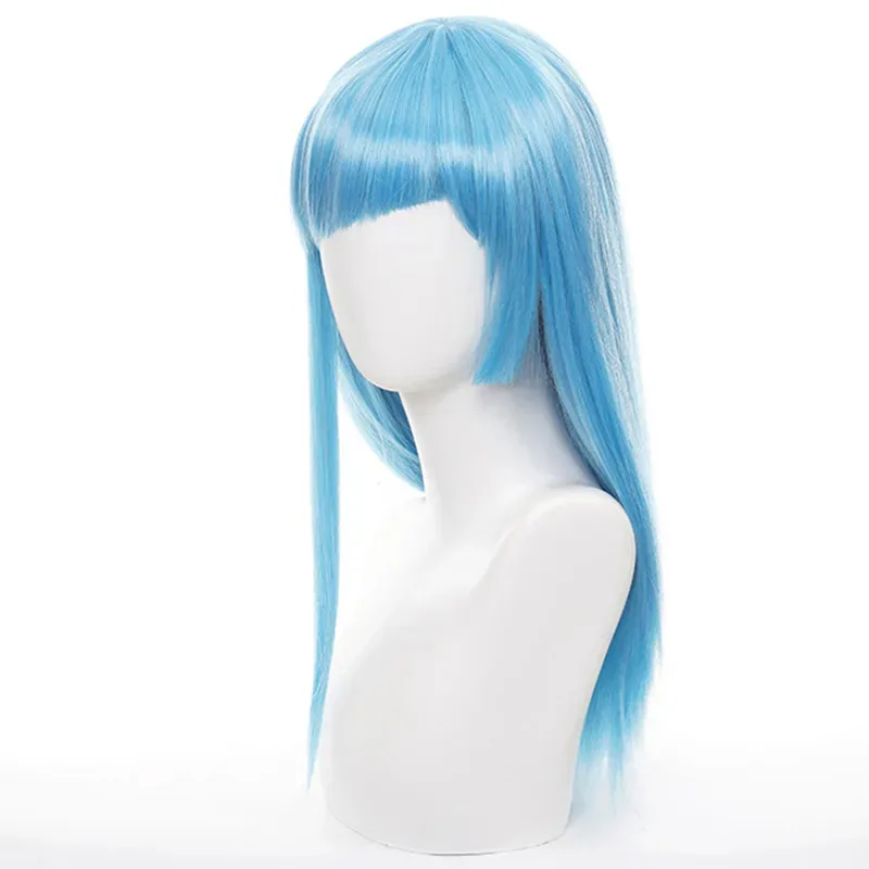New Miwa Kasumi Cosplay Jujutsu Kaisen Cosplay Wig Blue Long Hair Heat Resistant Synthetic Halloween Party Accessories + Wig Cap