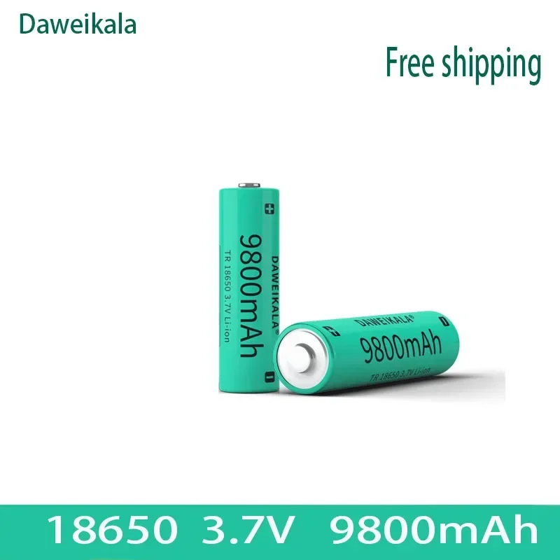 New 18650 3.7V 9800mAh Rechargeable Battery For Flashlight Torch headlamp Li-ion Rechargeable Battery drop