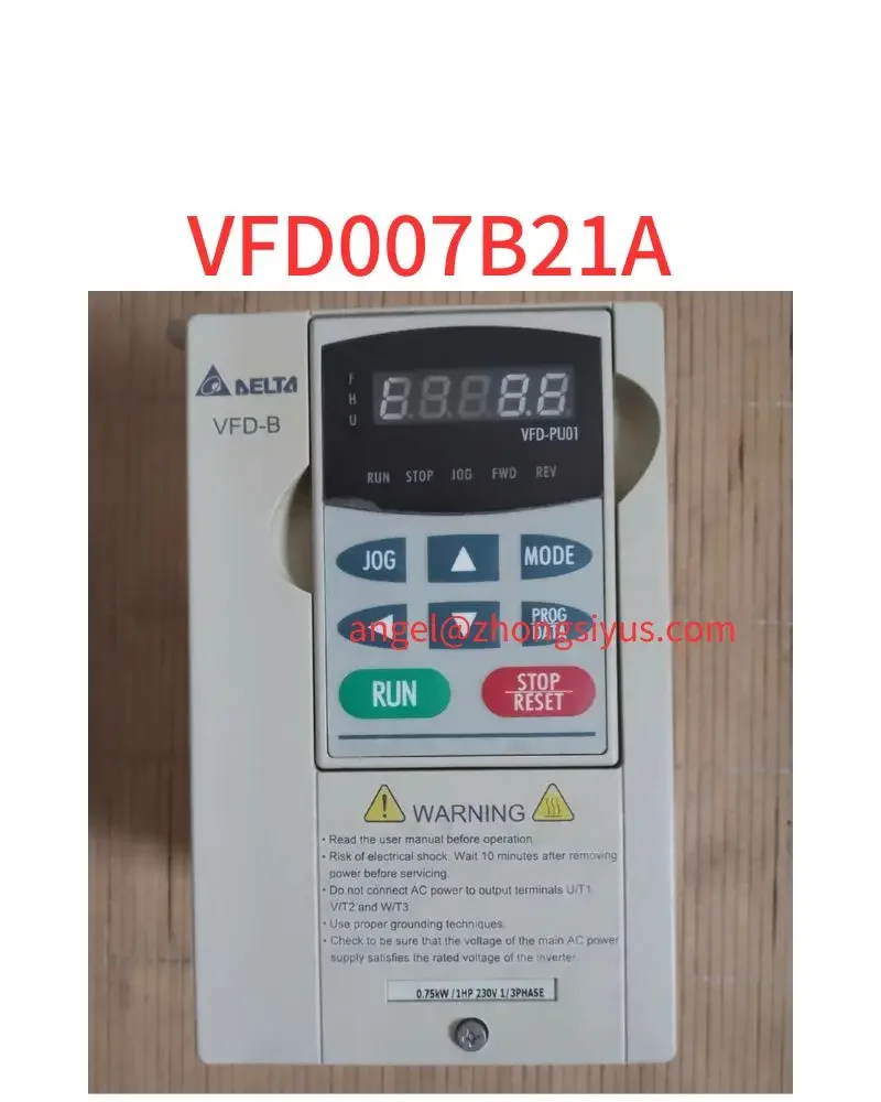 

Second-hand inverter 750W single-phase input VFD007B21A