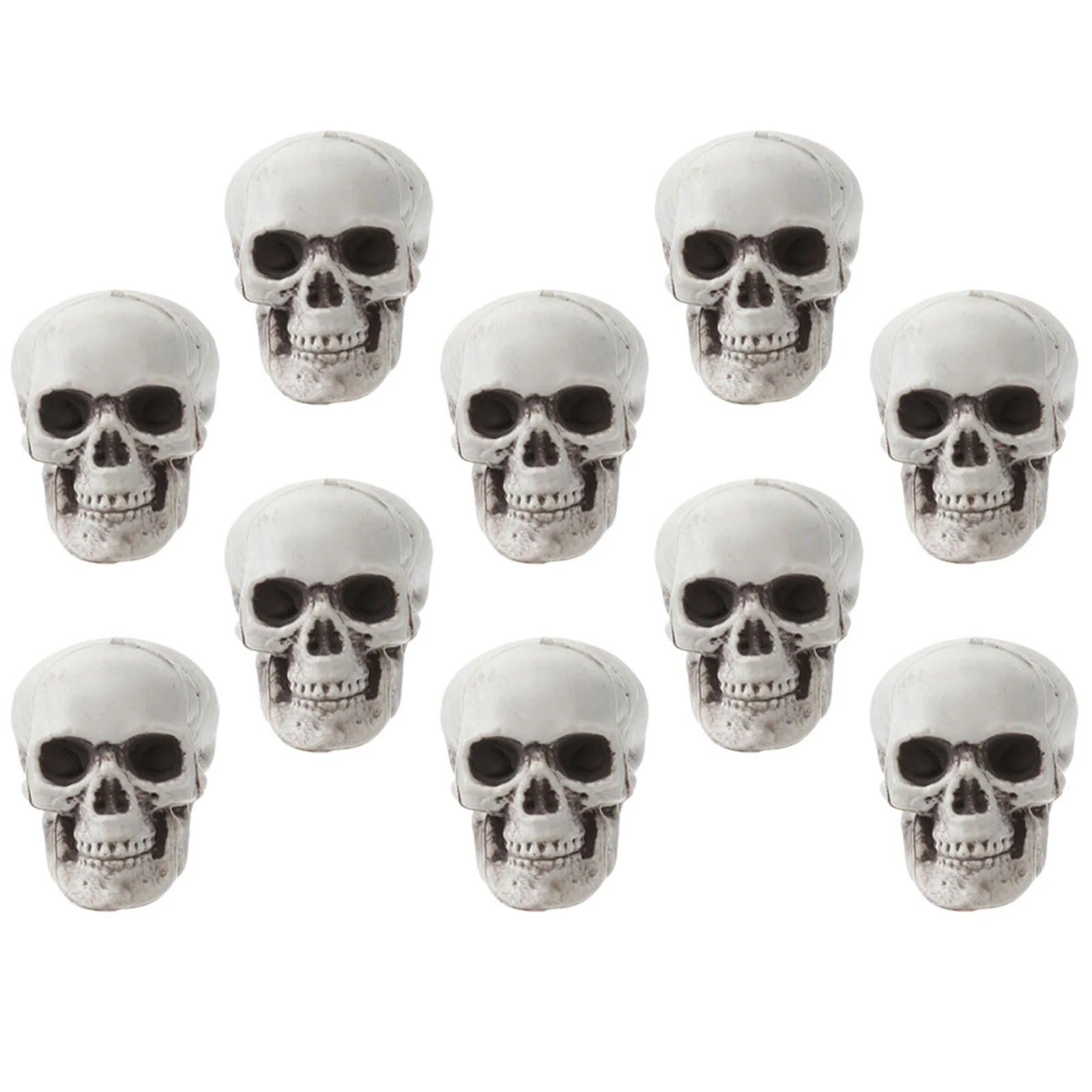 

12pcs Mini Skull Decoration Realistic Halloween Skull Heads Lightweight For Party Decor Vase Filler Prank Props