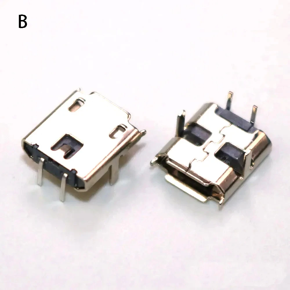 5 Stück Micro-USB 2-Pin 90/180 Grad Horizontal Vertikal B-Typ C Buchse Micro-USB-Anschluss 2-Pin Ladebuchse Steckverbinder – Detail 3