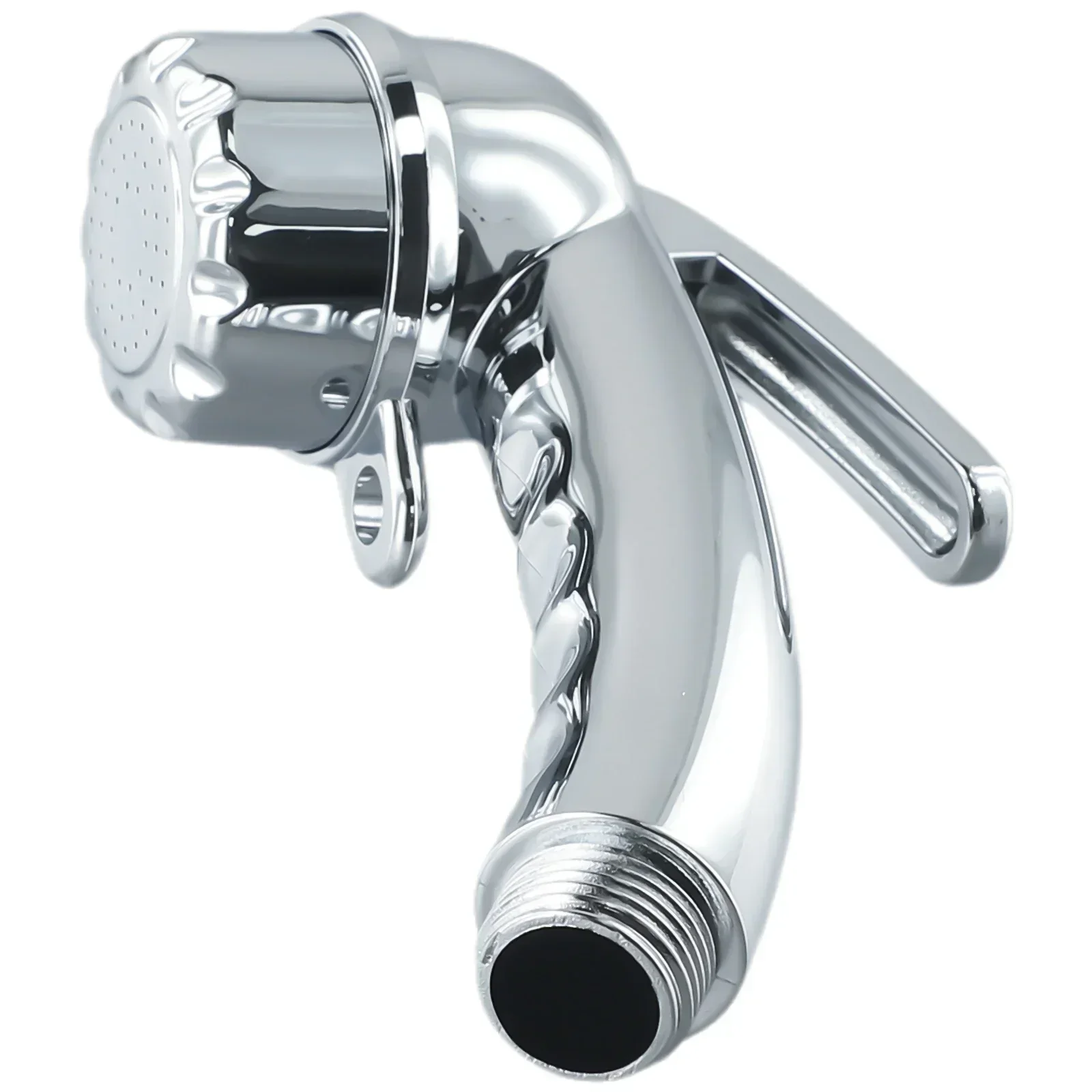 Chrome-colored Shower Head 1/2 With / Stop Button Bidet Shower Toilet Small Nozzle Bathroom Kitchen Faucet Tap