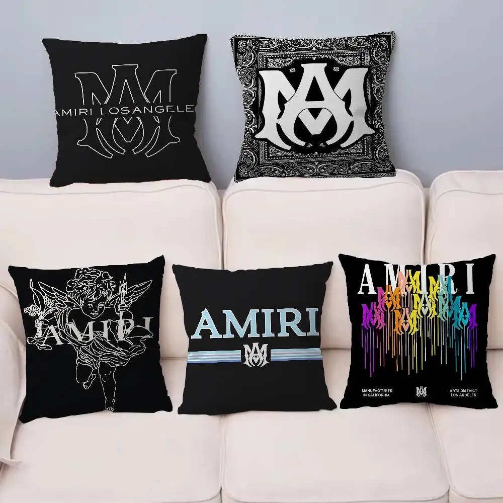 Funda de Cojín A-Amiri de Diseño de Lujo, Cojines de Poliéster para Sofá, Cojines Decorativos, Fundas de Almohada para Decoración del Hogar