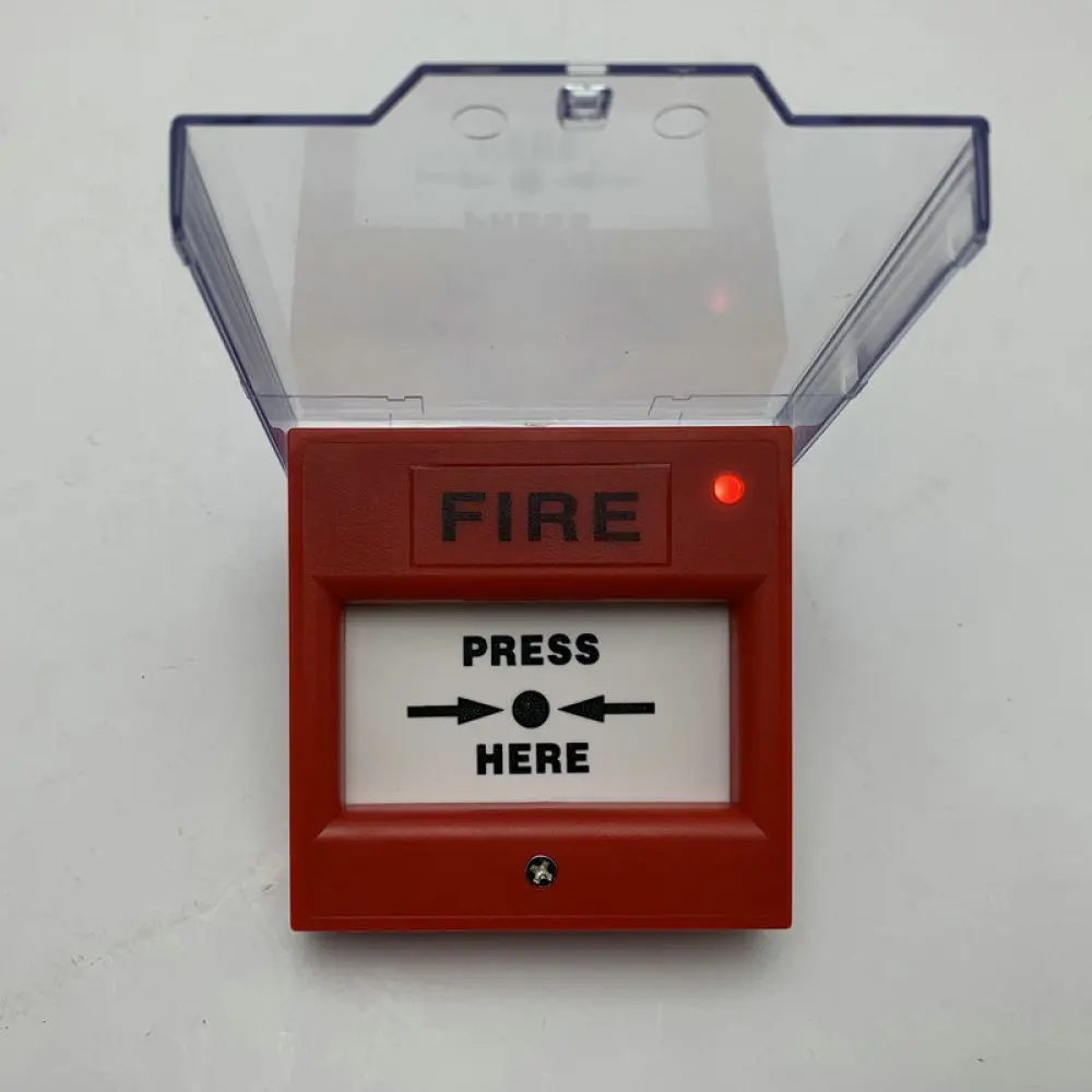 Resettable Manual Alarm Button Red Emergency Shutdown Switch Fire Safety Device For Office Building Security Management System
