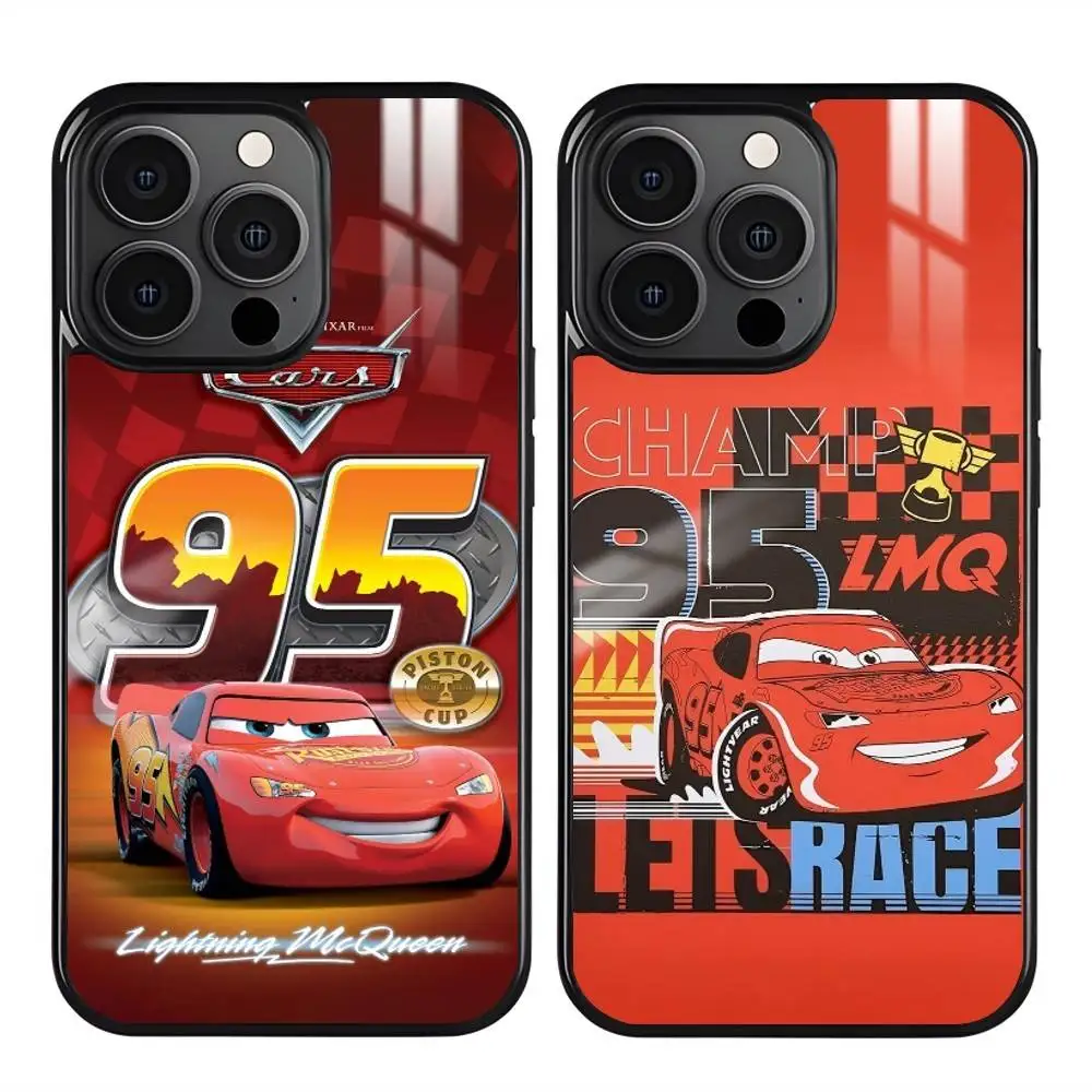 

Hot L-Lightning McQueenS Phone Case For iPhone 16 15 14 13 12 11 Pro Max Plus Mini Magnetic Magsafe Wireless Charging Cover