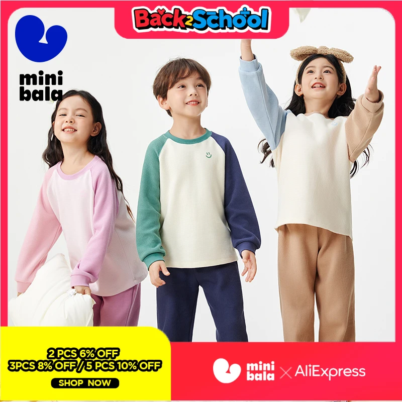 

Детский пижамный комплект Mini Bala из чистого хлопка, приятная для кожи мягкая домашняя одежда для малышей
