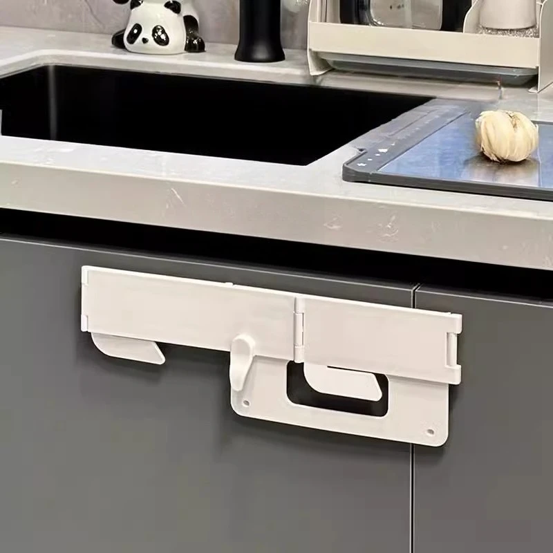 3Pcs Foldable Trash Bag Holder Plastic White Minimalist Hanging Kitchen Garbage Bag Organizer