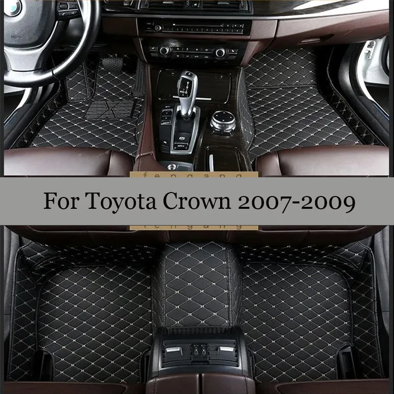 

Автомобильные коврики для Toyota Crown 2009 2008 2007, авто интерьерные кожаные ковры на заказ, детали для стайлинга, защитные декоративные коврики