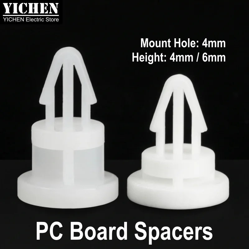 100/1000pcs PC Board Spacer Standoff Support Column Nylon PCB Mounting Pillar 4mm Hole Height 4mm 6mm Circuit Board Fixture