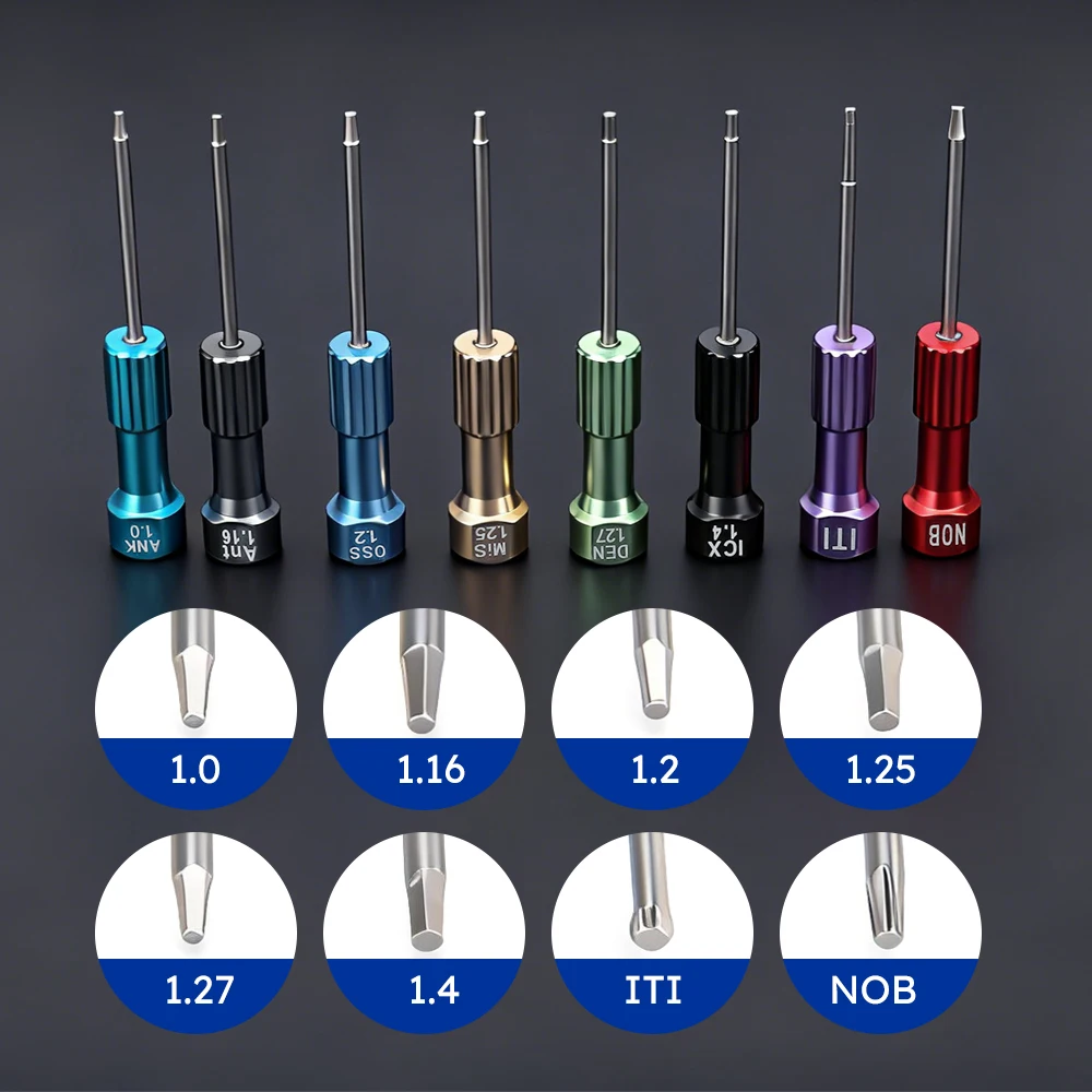 Dental Screw Driver Micro 9pcs/Set Laboratory Tools Kit Stainless Steel Materials fast shipping