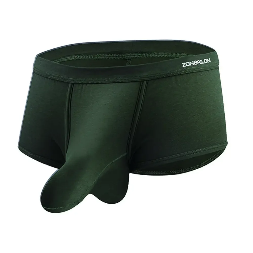 Jinshi Mens Sexy Front Opening Fly Access Briefs Low Rise Bulge Enhancing Pouch Bamboo Viscose Underwear Pack
